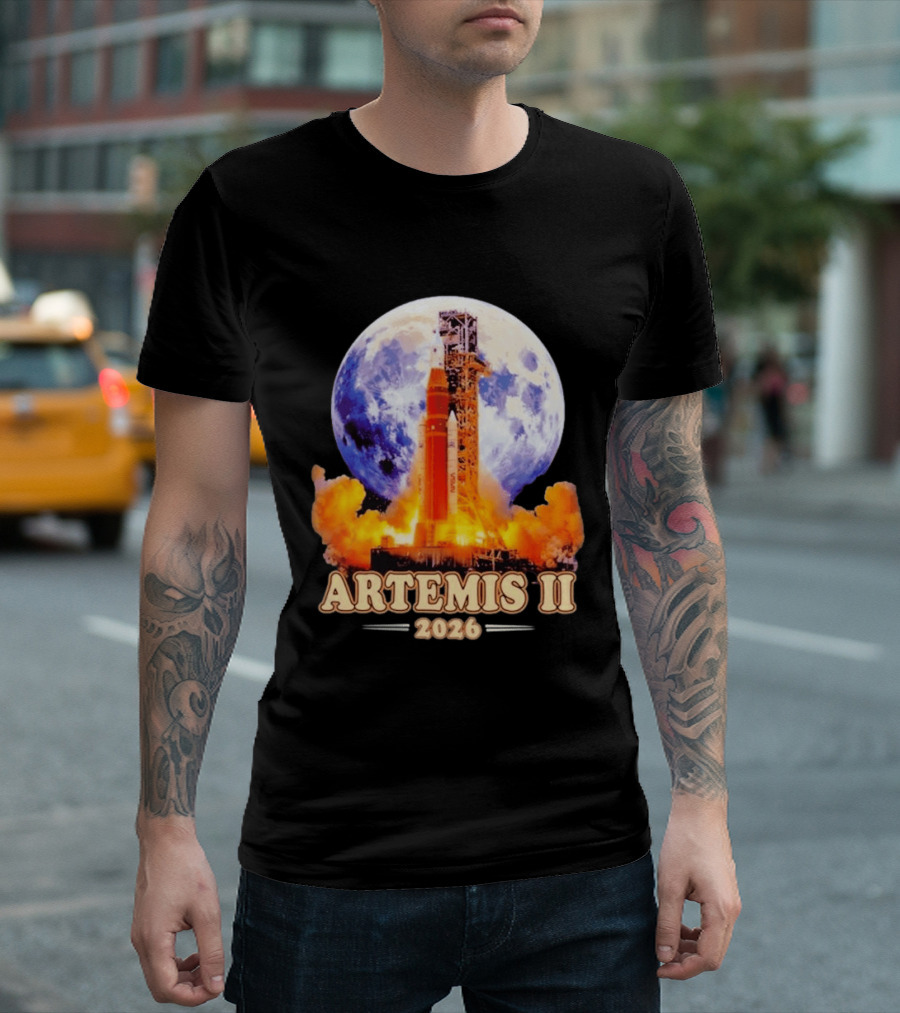 Artemis II Rocket Launch 2026 Moon Exploration T-Shirt