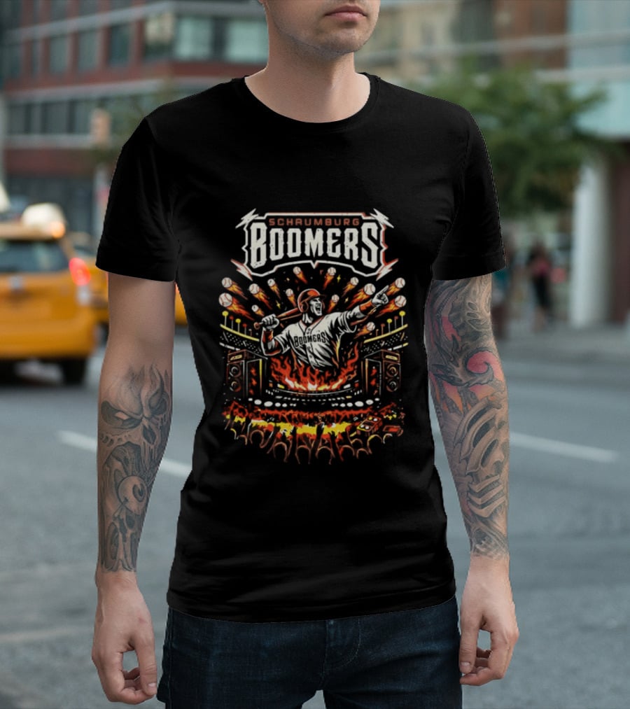 Boomers Baseball Rock Tour 2026 Stadium Concert Explosion T-Shirt