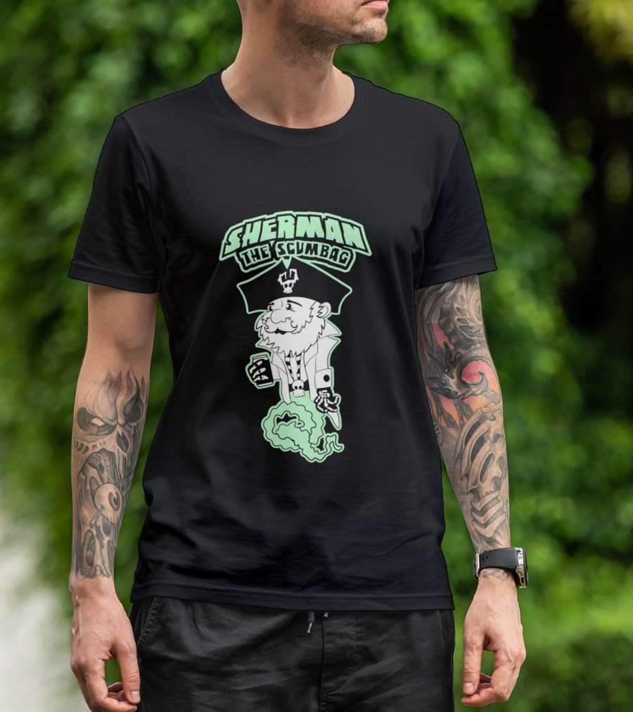 Sherman The Scumbag Pirate Drinking Rum T-Shirt