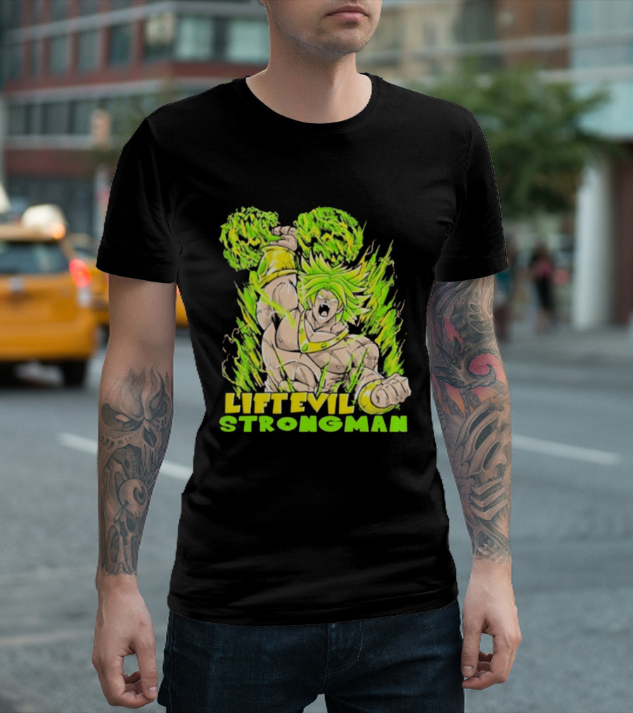 Dragon Ball Z Lift Evil Strongman Broly Power Lifting T-Shirt