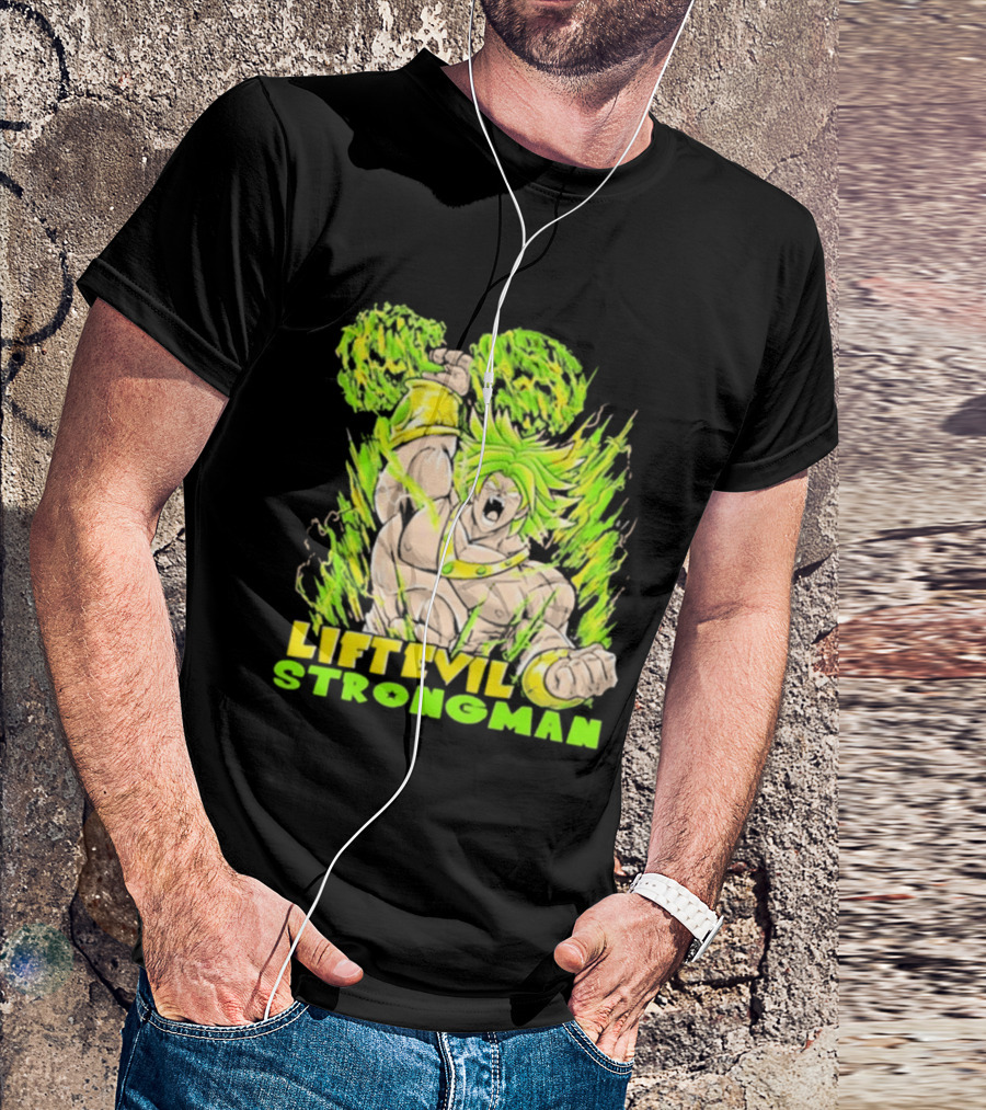 Dragon Ball Z Lift Evil Strongman Broly Power Lifting T-Shirt