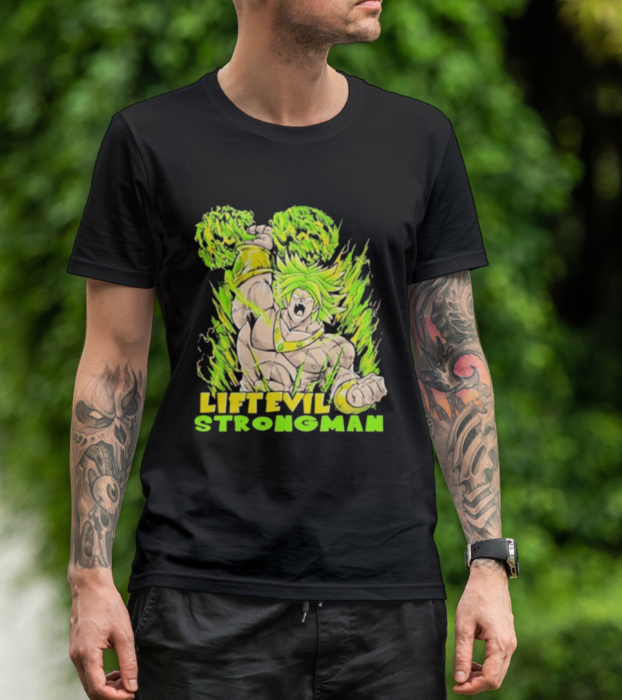 Dragon Ball Z Lift Evil Strongman Broly Power Lifting T-Shirt