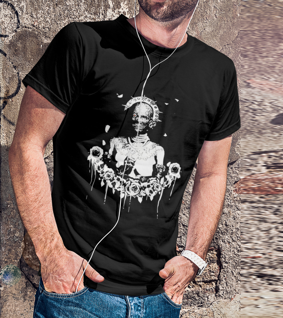 Liliya Skeleton Floral Halo T-Shirt