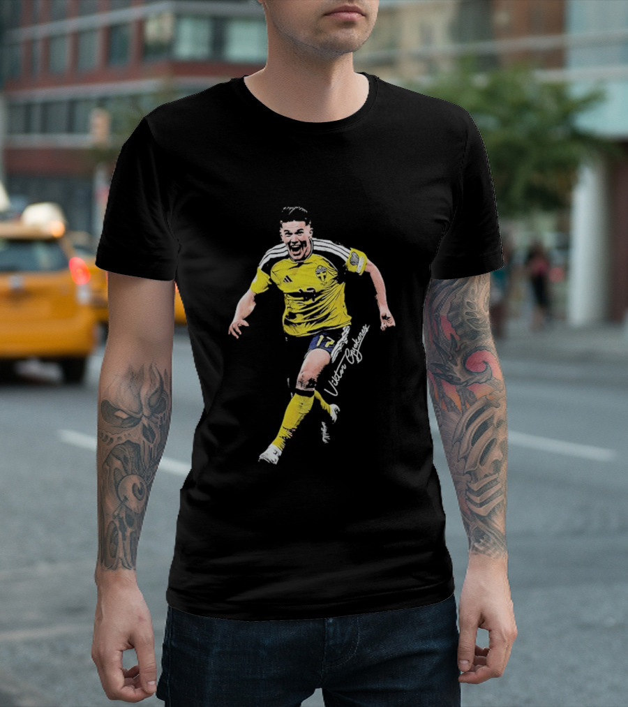 Viktor Gyokeres Player Illustration In Jersey T-Shirt