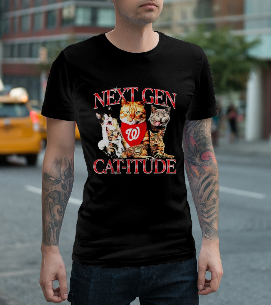 Washington Nationals Next Gen Cat Itude Caturday T-Shirt