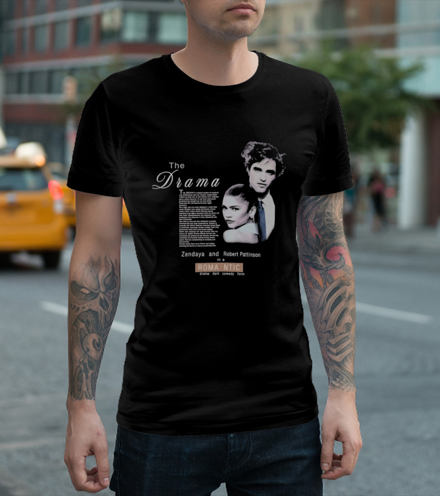 The Drama Zendaya And Robert Pattinson Romantic Fantasy 1980s T-Shirt