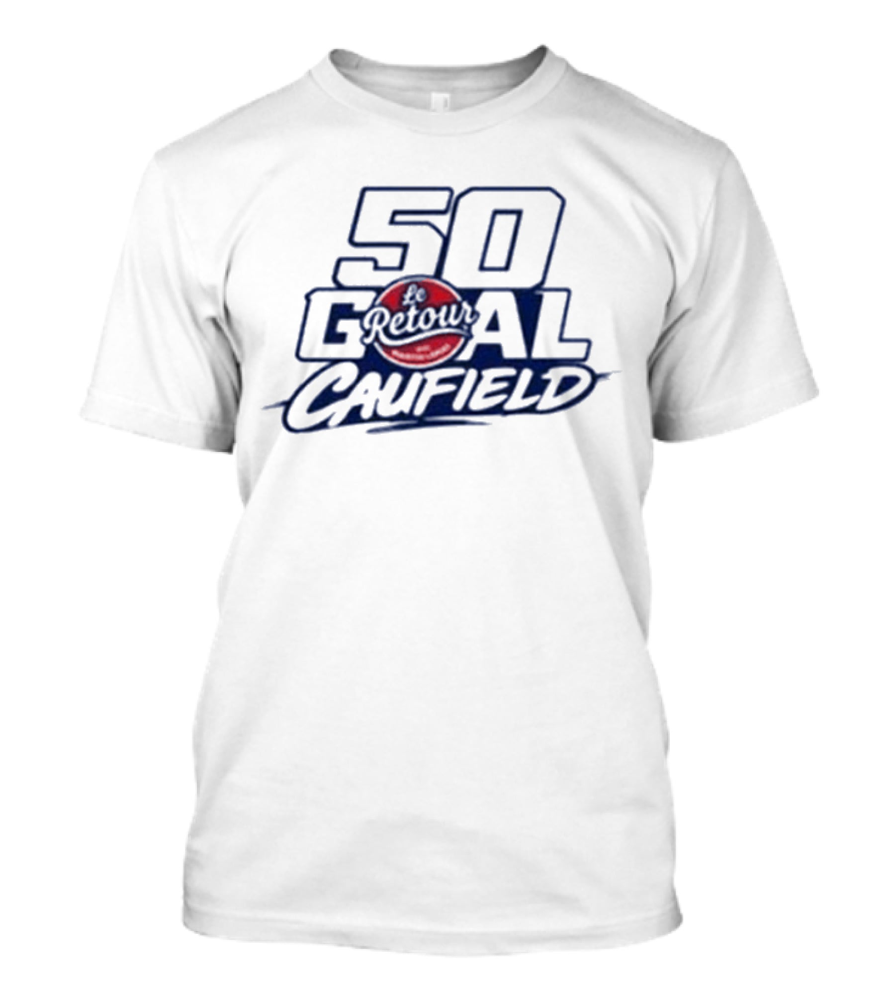 50 Goal Caufield Le Retour Hockey Achievement Celebration T-Shirt
