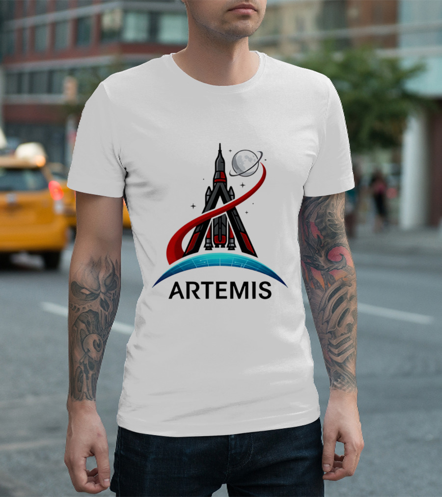 Artemis 2 Rocket Moon Mission Space Exploration T-Shirt