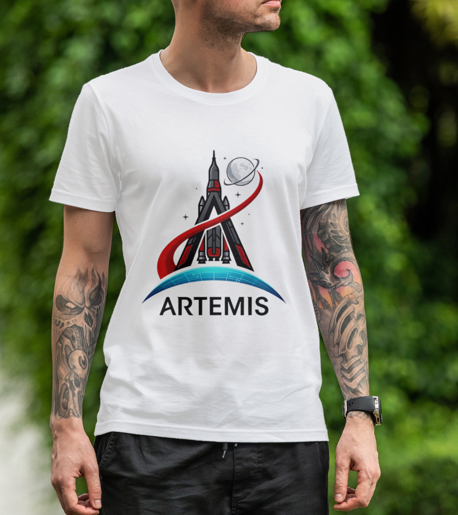 Artemis 2 Rocket Moon Mission Space Exploration T-Shirt