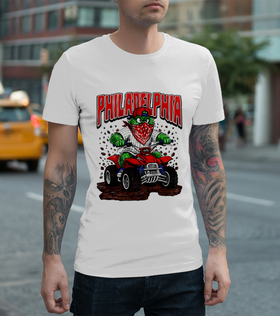 Philadelphia Phillies Born To Ride Phanatic ATV T-Shirt