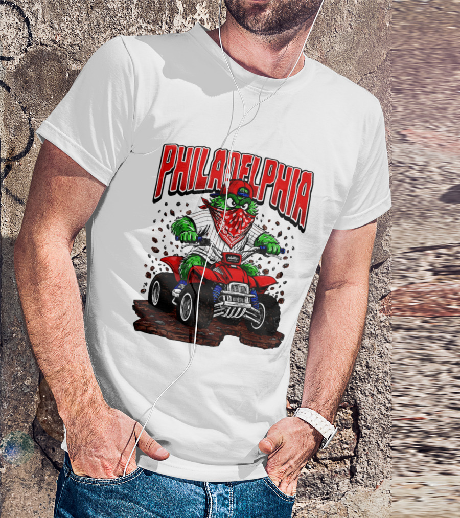 Philadelphia Phillies Born To Ride Phanatic ATV T-Shirt