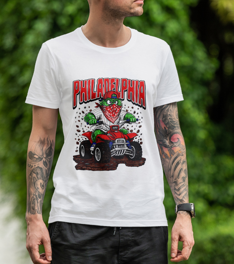Philadelphia Phillies Born To Ride Phanatic ATV T-Shirt