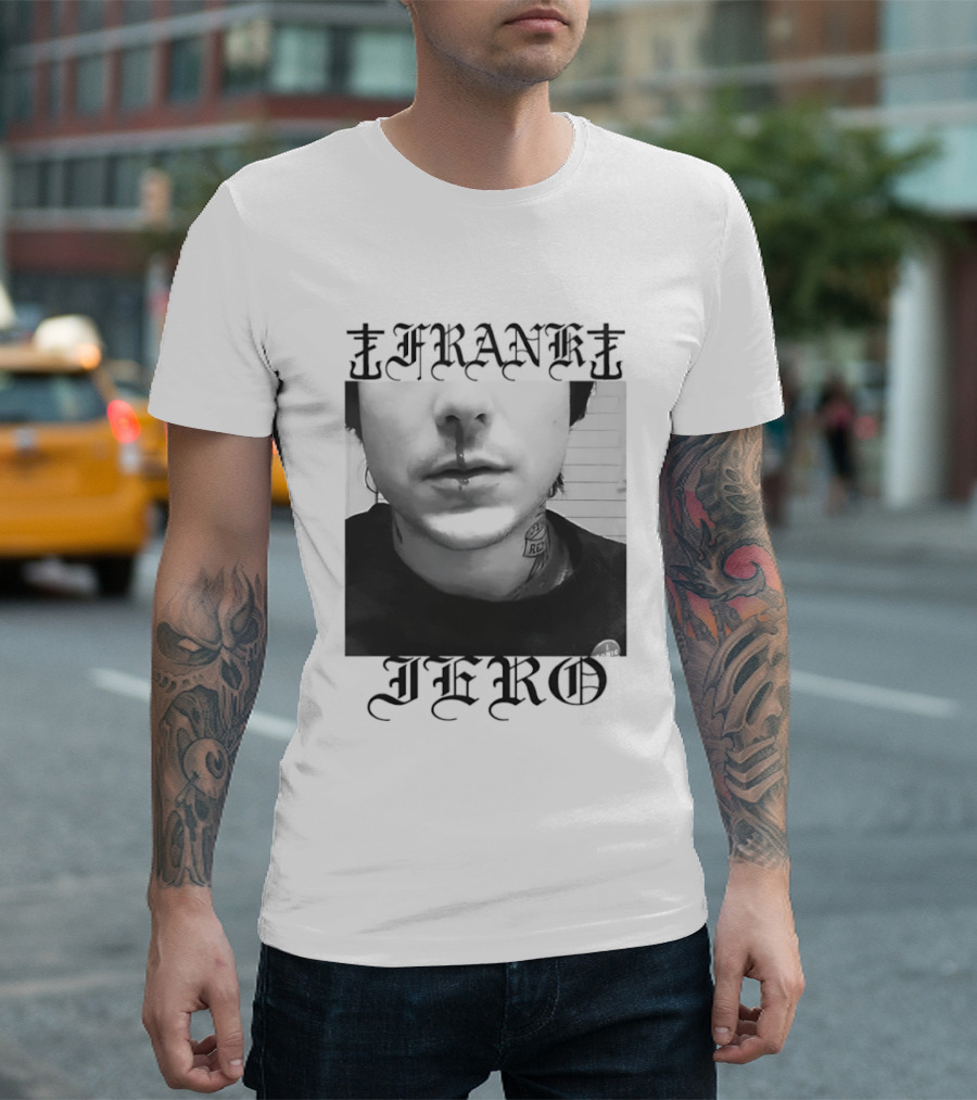 Frank Iero Nose Bleed Portrait Dark Gothic T-Shirt