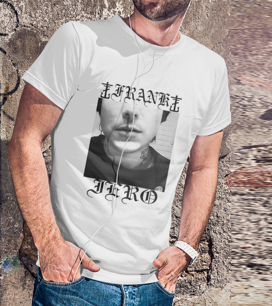 Frank Iero Nose Bleed Portrait Dark Gothic T-Shirt