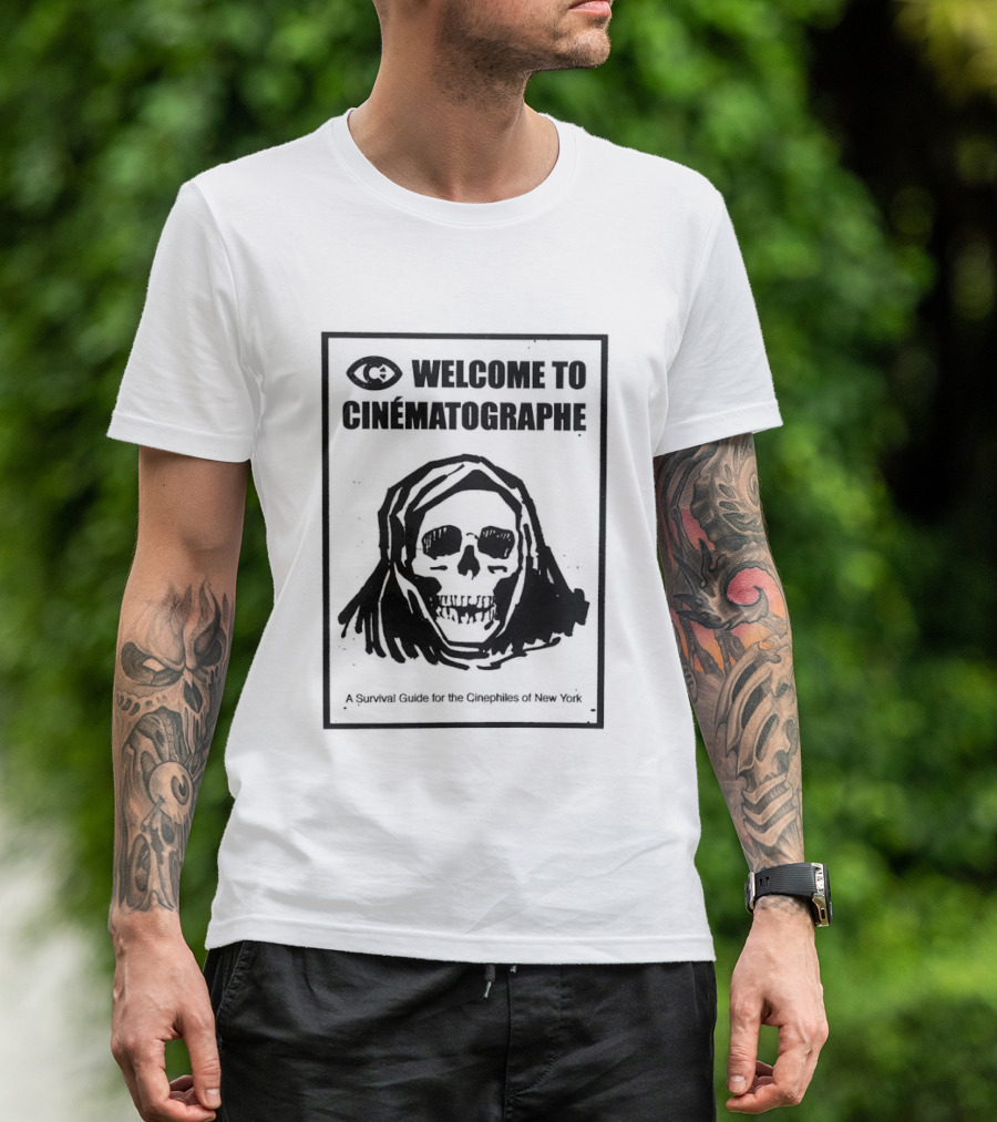 Skeleton Welcome To Cinématographe Survival Guide Cinephiles New York T-Shirt