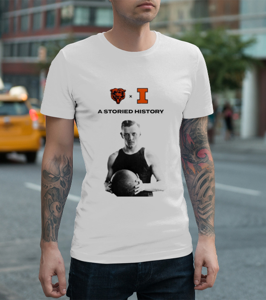 Chicago Bears Illinois Fighting Illini George Halas Storied History T-Shirt