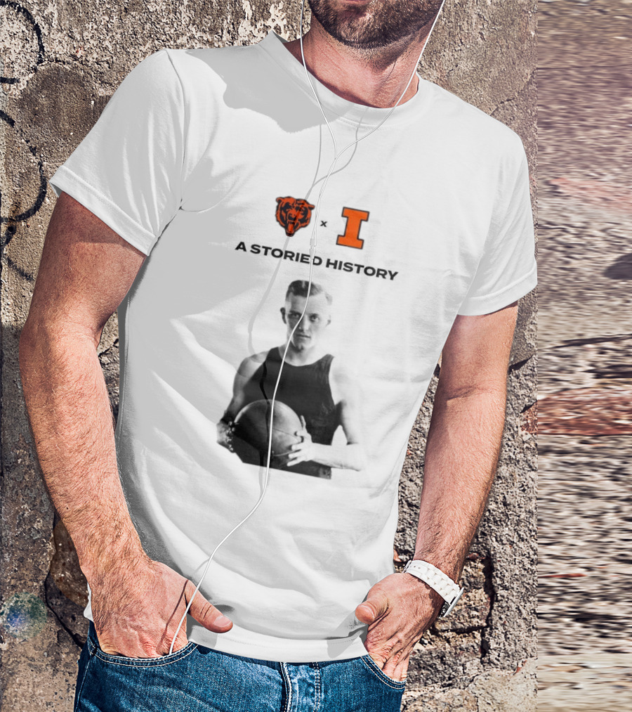 Chicago Bears Illinois Fighting Illini George Halas Storied History T-Shirt