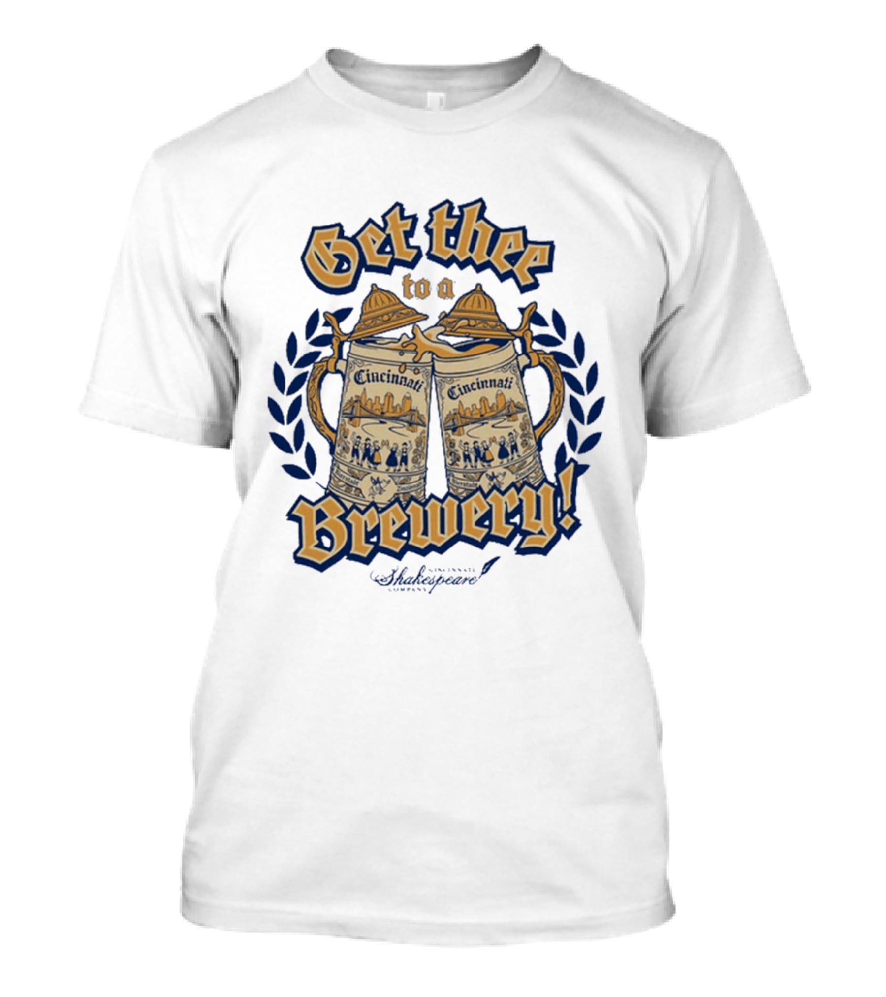 Get Thee To A Brewery CSC Cincinnati Shakespeare Company Cincinnati S Laurel Branches T-Shirt