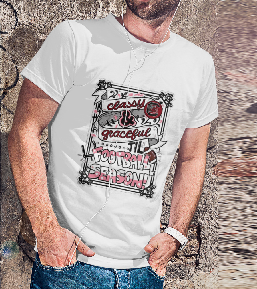 South Carolina Gamecocks Classy Graceful Garnet Football Season T-Shirt