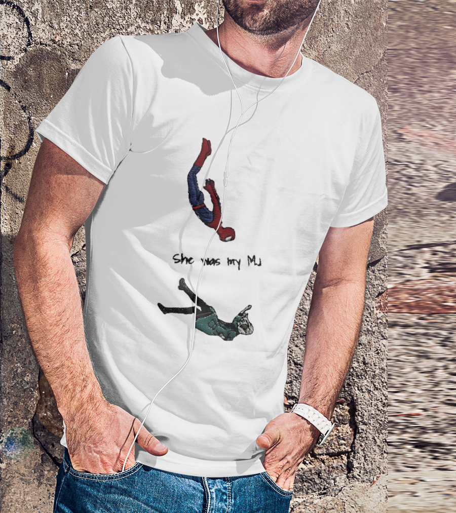 Spider Man She Was My MJ Falling Tribute Scene T-Shirt
