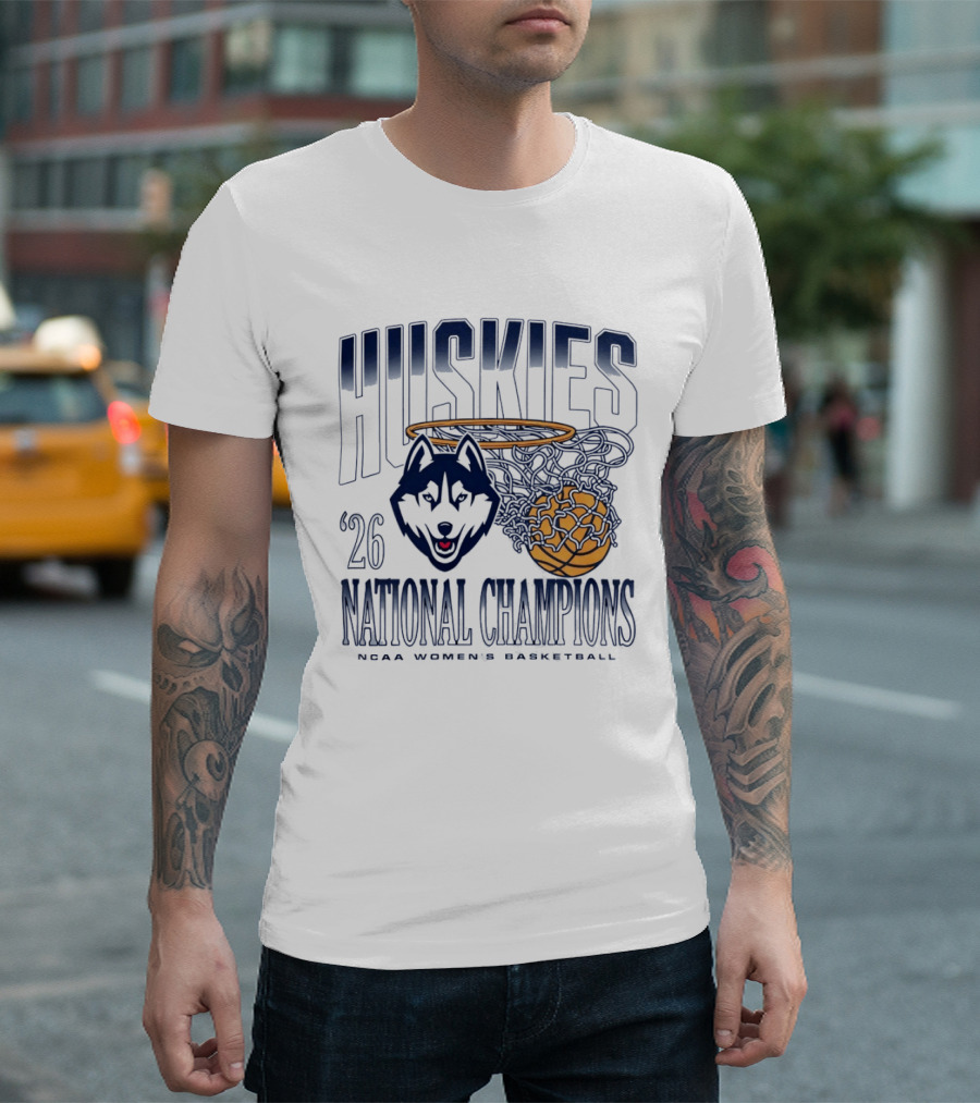 Huskies 2026 National Champions NCAA Women's Basketball T-Shirt