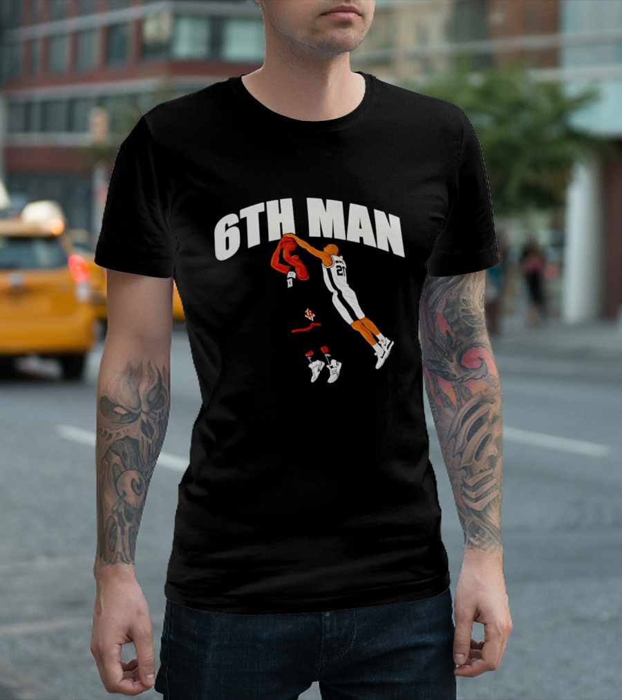 6th Man Harden Ginobili Basketball Dunk T-Shirt