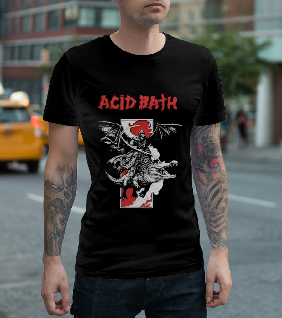 Acid Bath Band Red Alligator Wall T-Shirt