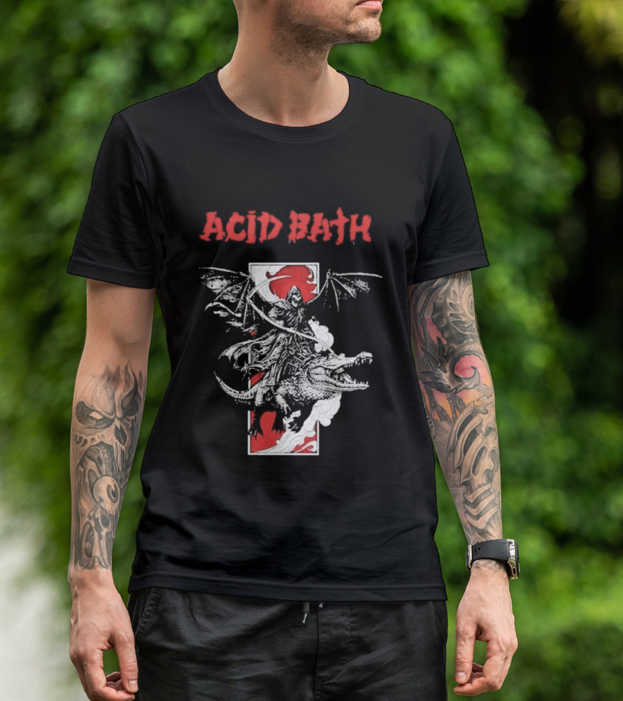 Acid Bath Band Red Alligator Wall T-Shirt