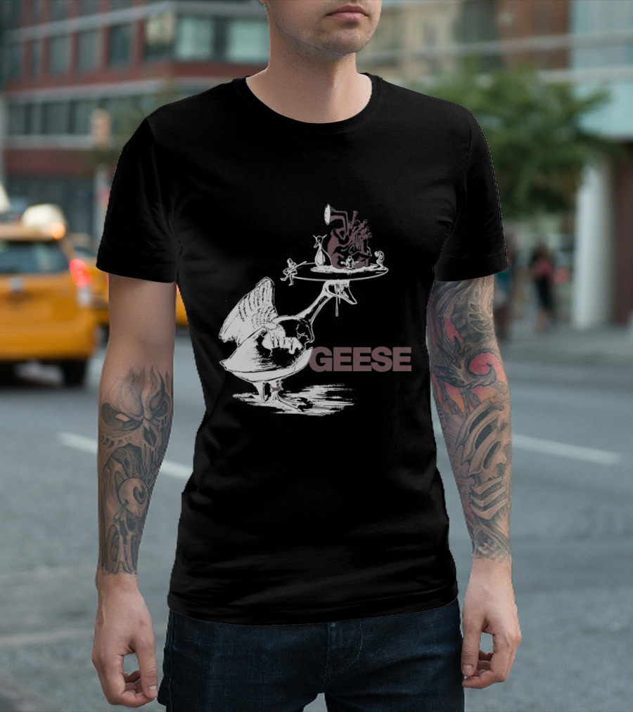Geese Heart Platter Goose Head T-Shirt