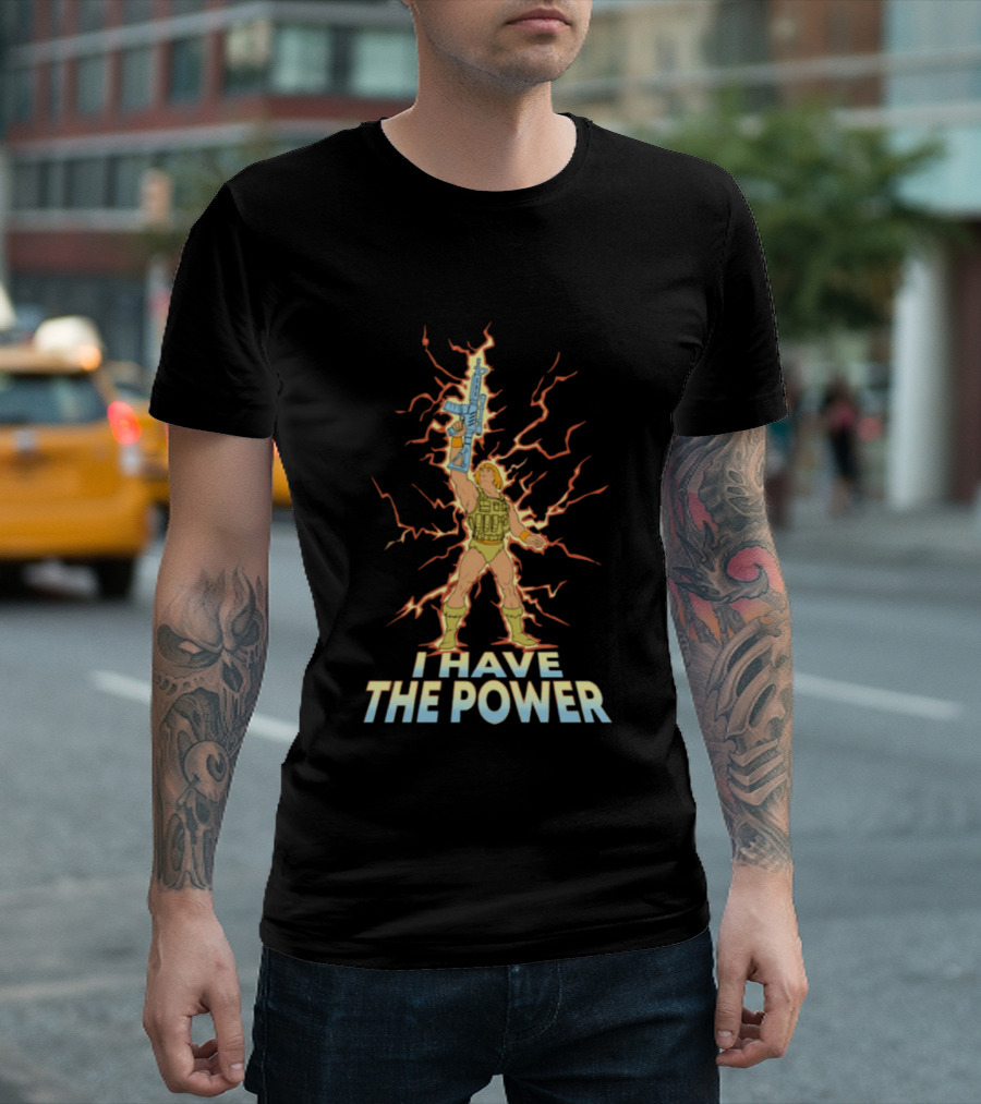 He Man I Have The Power Lightning Action Pose T-Shirt