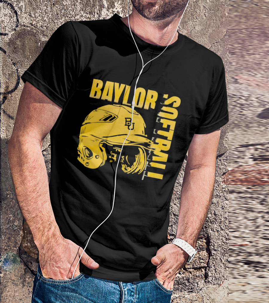 Baylor Softball BU Helmet T-Shirt
