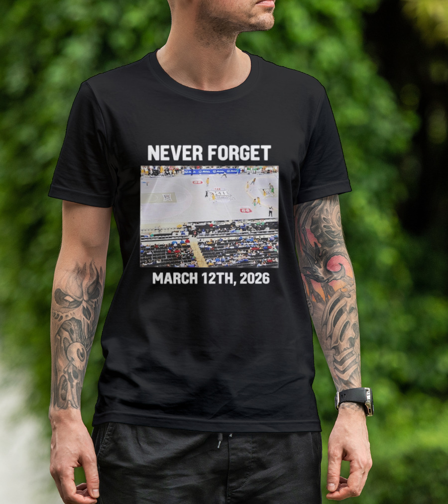 Big 12 Never Forget March 12th 2026 Basketball Court Event T-Shirt