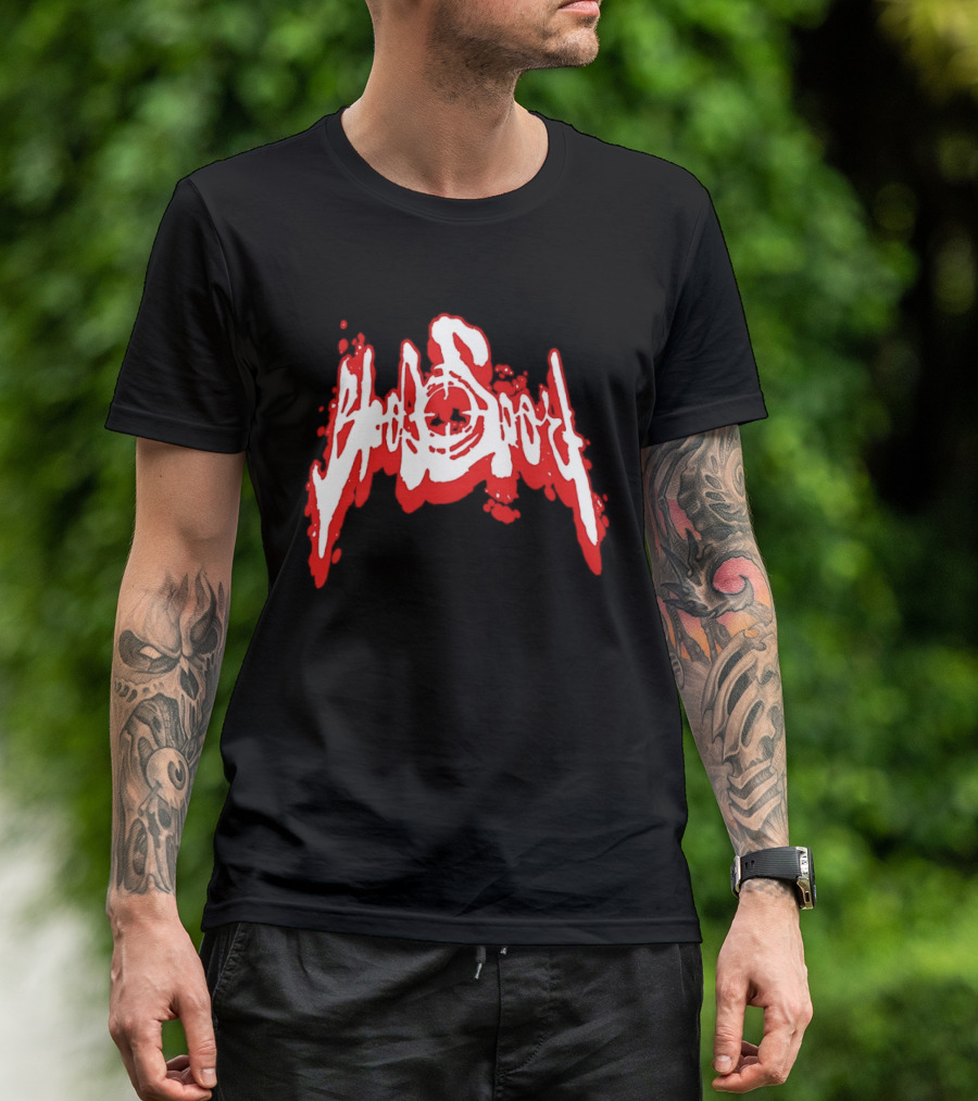 Bloodsport Distressed Font Red T-Shirt