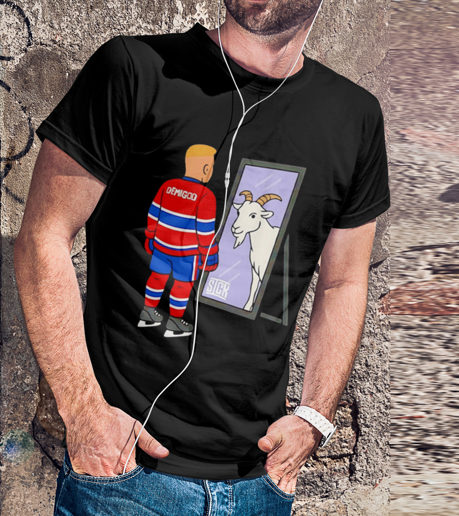 Ivan Demidov Montreal Canadiens Demigod Goat Mirror Reflection T-Shirt