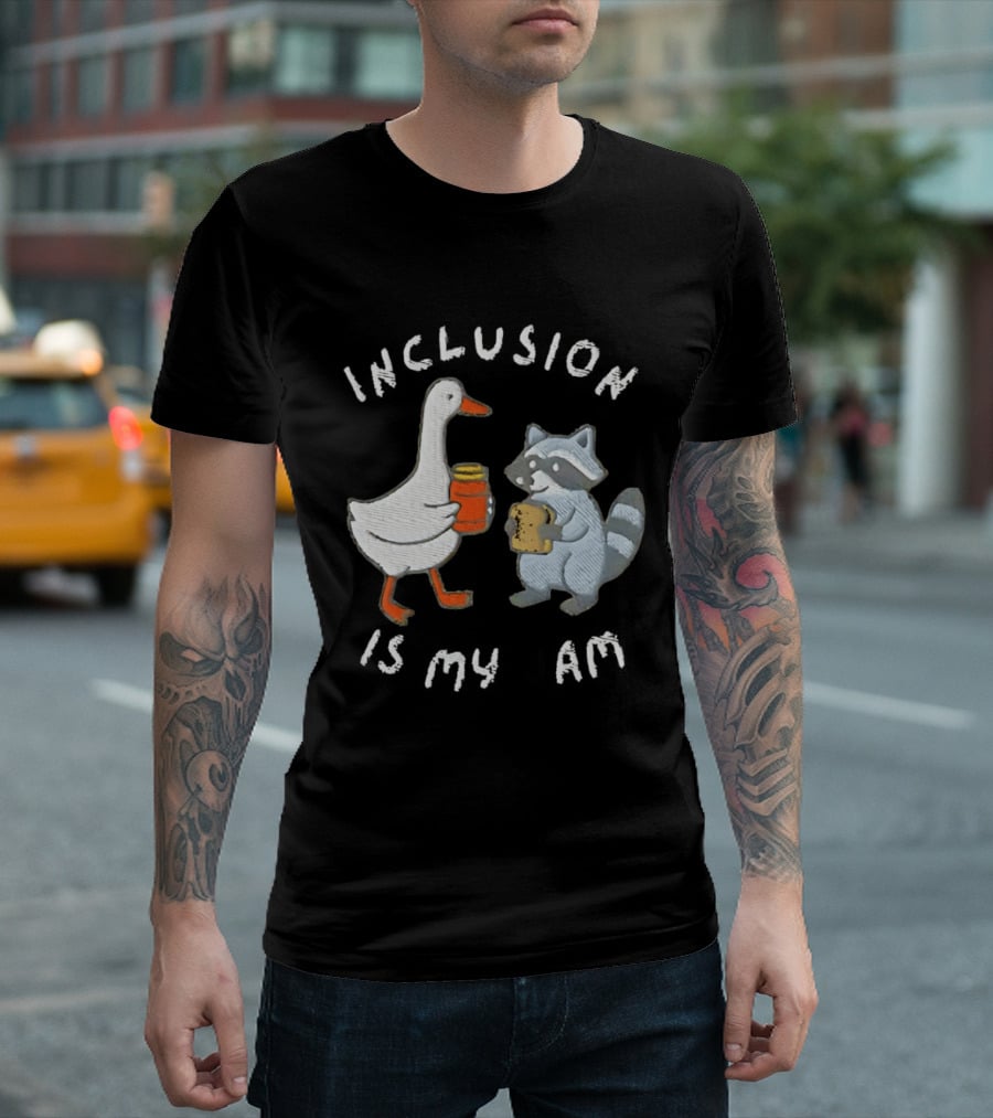 Raccoon Goose Inclusion Is My Jam Sandwich T-Shirt