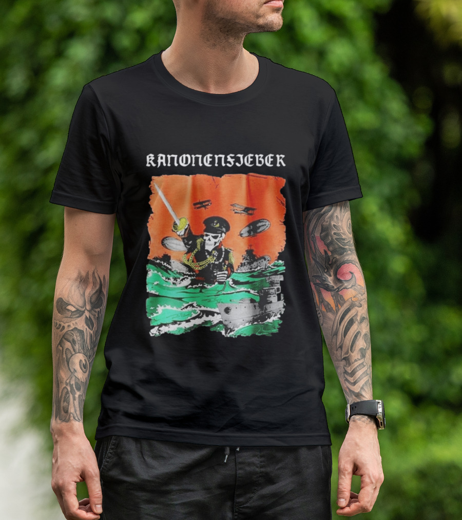 Kanonenfieber Soldatenschicksale 2026 Tour Naval Warfare Skeleton Captain Swords And Battleships T-Shirt