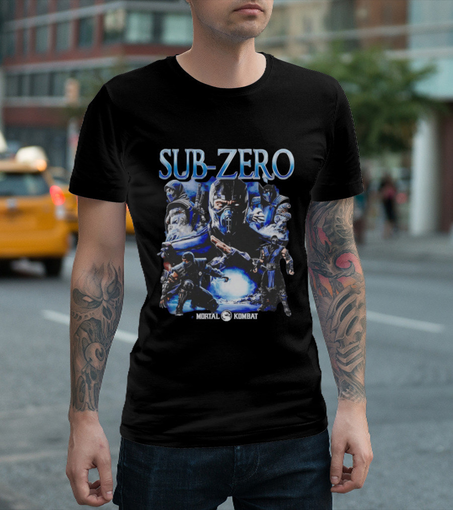Mortal Kombat Sub Zero Iconic Character Collage T-Shirt