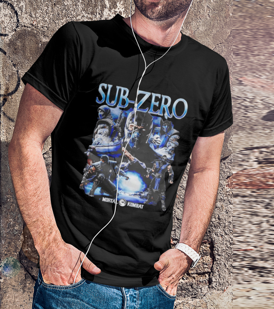 Mortal Kombat Sub Zero Iconic Character Collage T-Shirt