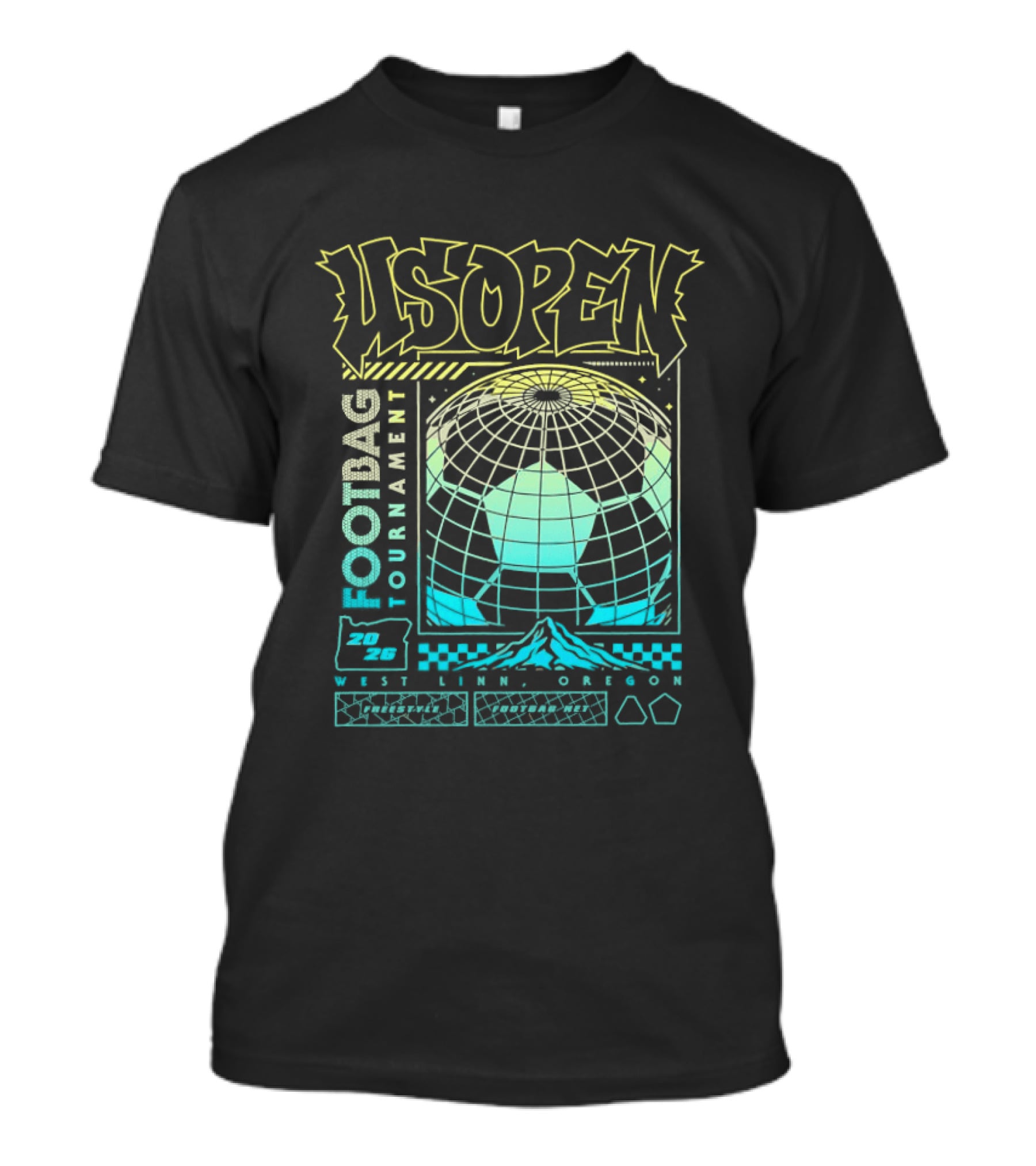 US Open Footbag Tournament 2026 West Linn Oregon Event T-Shirt