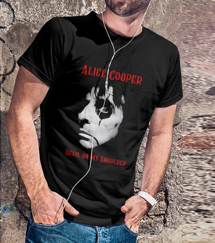 Alice Cooper Devil On My Shoulder Halloween Horror Music T-Shirt
