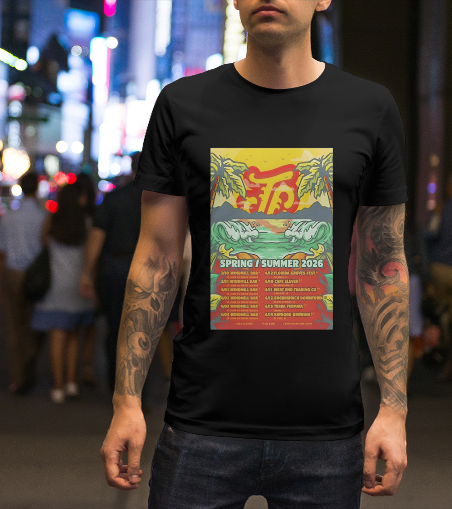 Joey Calderaio Spring Summer 2026 Tour Dates And Locations T-Shirt