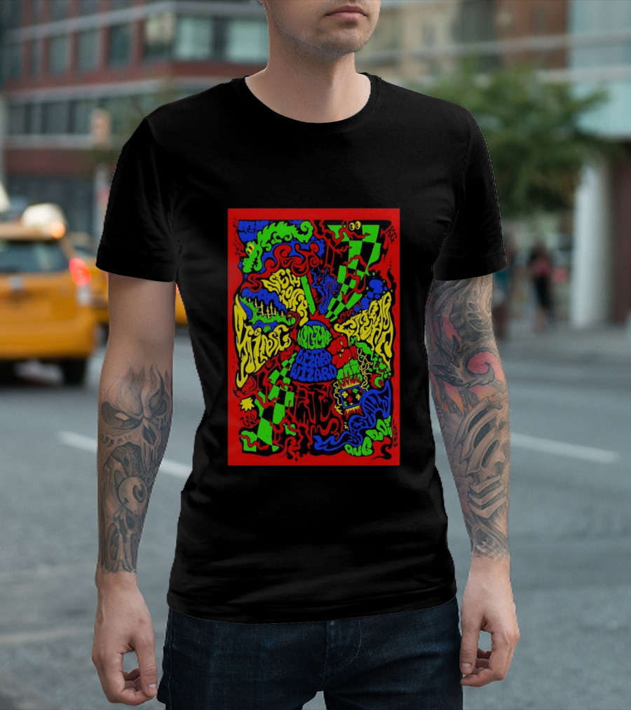 King Gizzard And The Lizard Wizard New York Forest Hills 8 20 2026 Psychedelic T-Shirt
