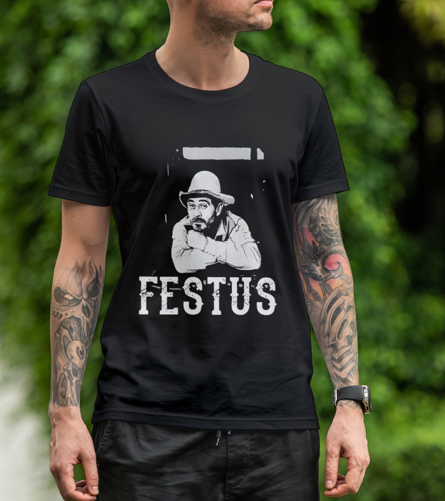 Festus Gunsmoke Character Iconic Cowboy T-Shirt