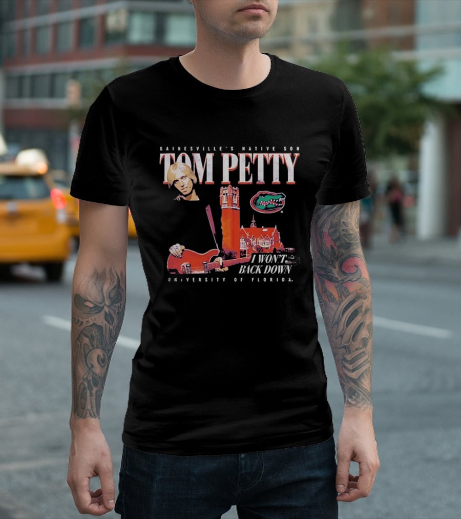 Tom Petty Florida Gators Century Tower I Won't Back Down T-Shirt