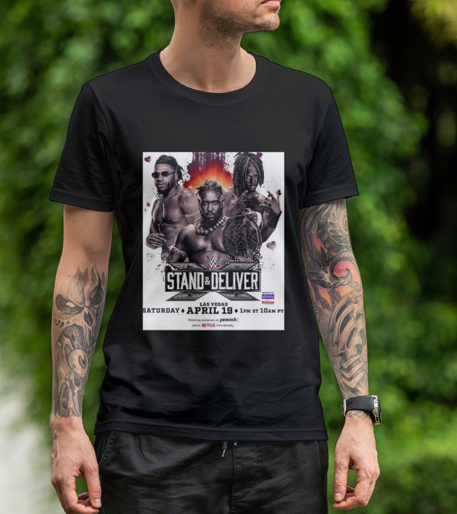 Trick Williams Jevon Evans WWE Stand And Deliver Las Vegas April 19 2025 Event T-Shirt