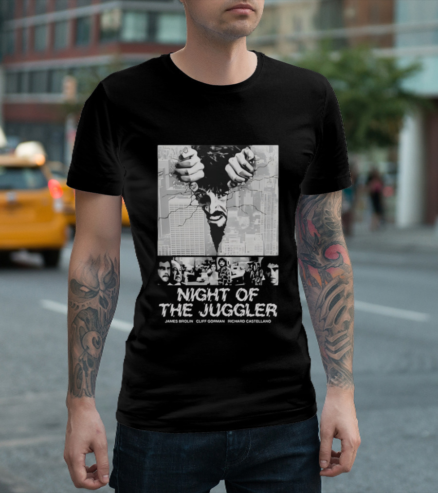 Night Of The Juggler James Brolin Cliff Gorman Richard Castellano Hands Cityscape T-Shirt