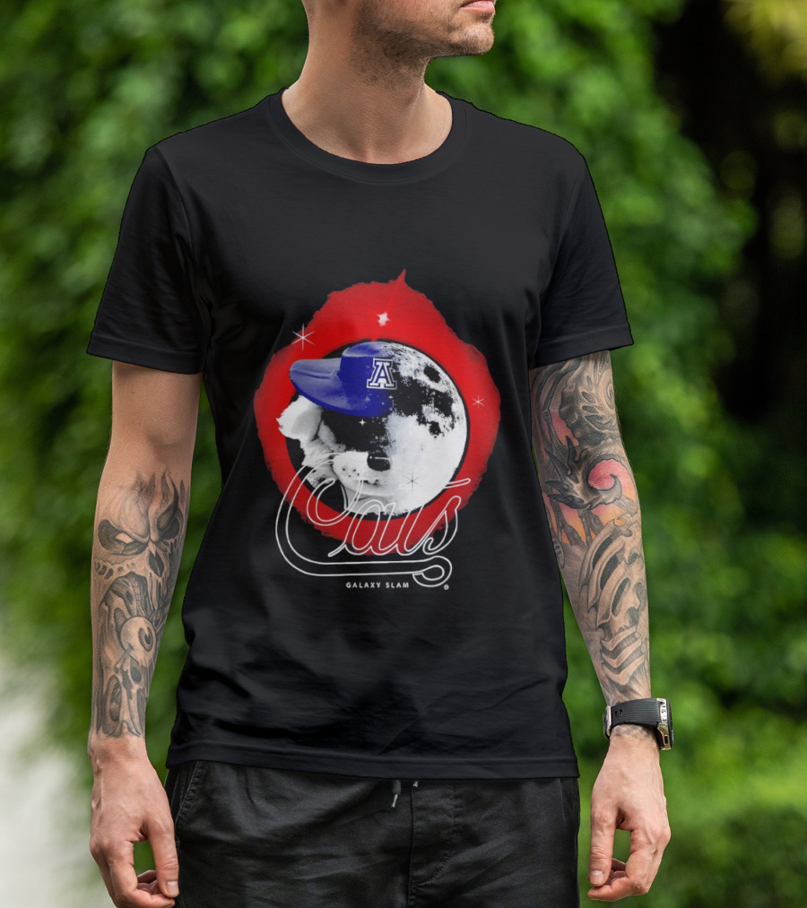 Arizona Wildcats SLAM Galaxy Cats Half Wilbur Half Moon T-Shirt