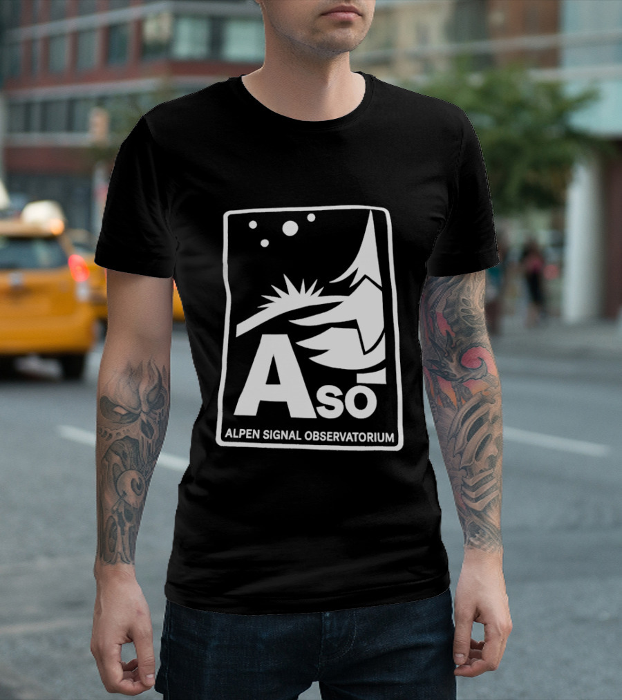 Aso Alpen Signal Observatorium Night Sky T-Shirt