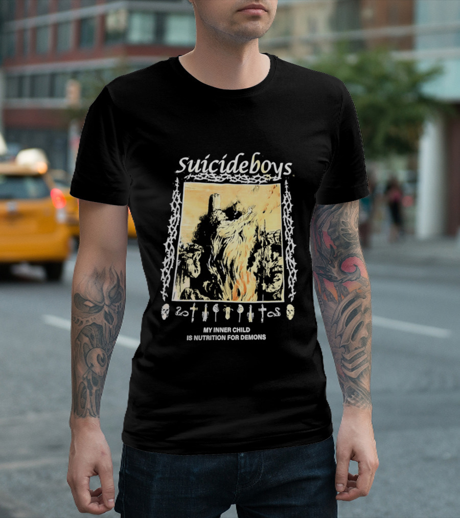 Suicideboys My Inner Child Is Nutrition For Demons Tarot Skeletons T-Shirt
