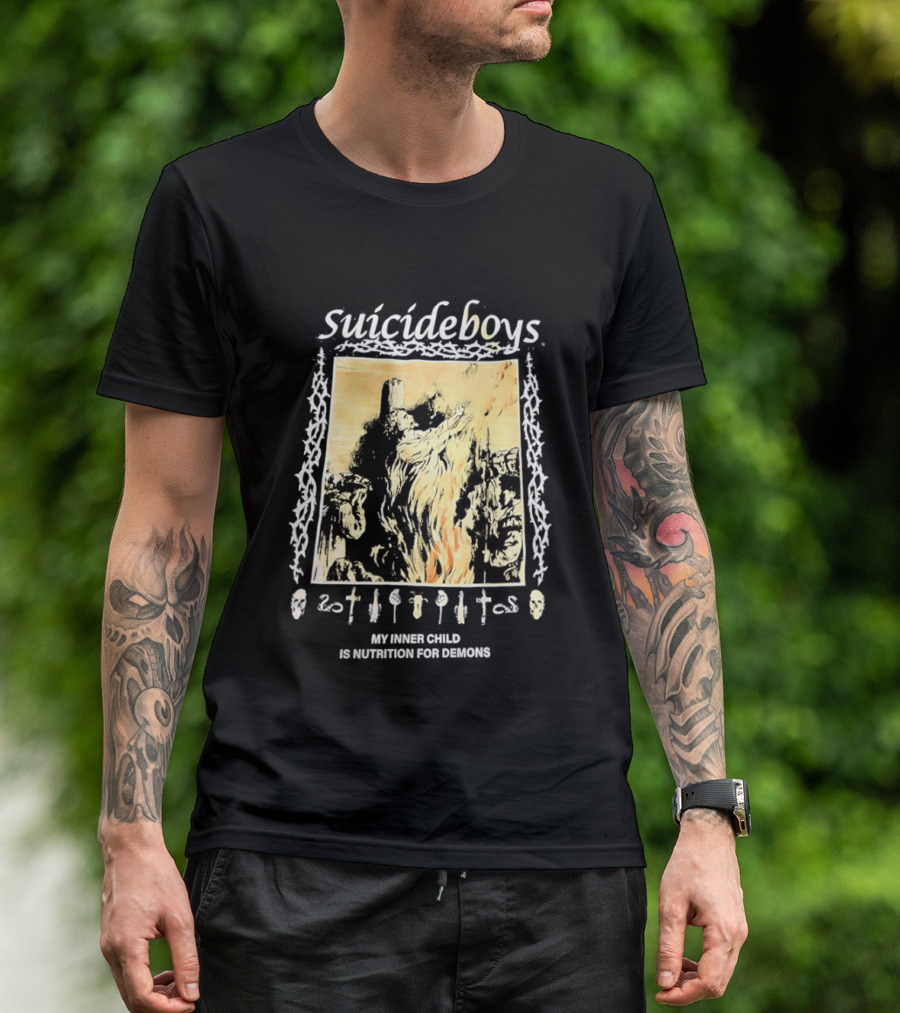 Suicideboys My Inner Child Is Nutrition For Demons Tarot Skeletons T-Shirt